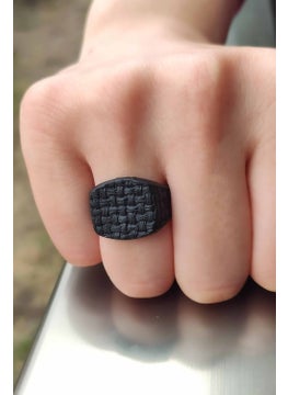 The Collection Wicker Model Adjustable Black Ring  - Image 4