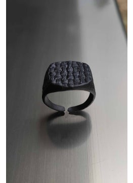 The Collection Wicker Model Adjustable Black Ring  - Image 2