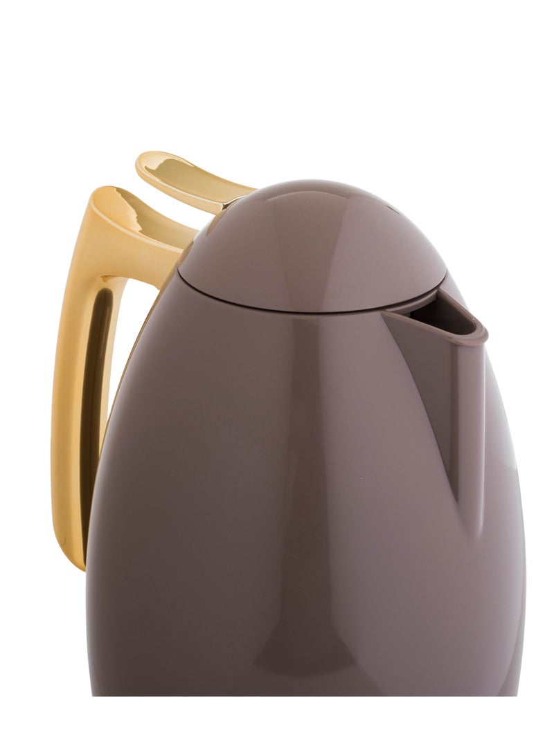 السيف  ترمس روانا للشاي والقهوة سعة 1 لتر لون خشبي مع ذهبي - Image 3