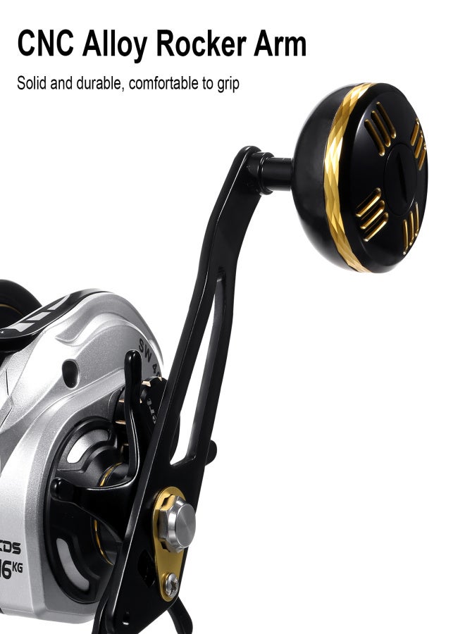 EXBERT Baitcasting Reel 16KG Drag Power 6+1 BB 6.3:1 Single Handle Fishing Reel with Magnetic Brake System - Image 4