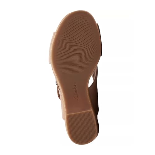 Clarks Women's Giselle Dove Wedge Sandal, Sand Nubuck, 8 - Image 4