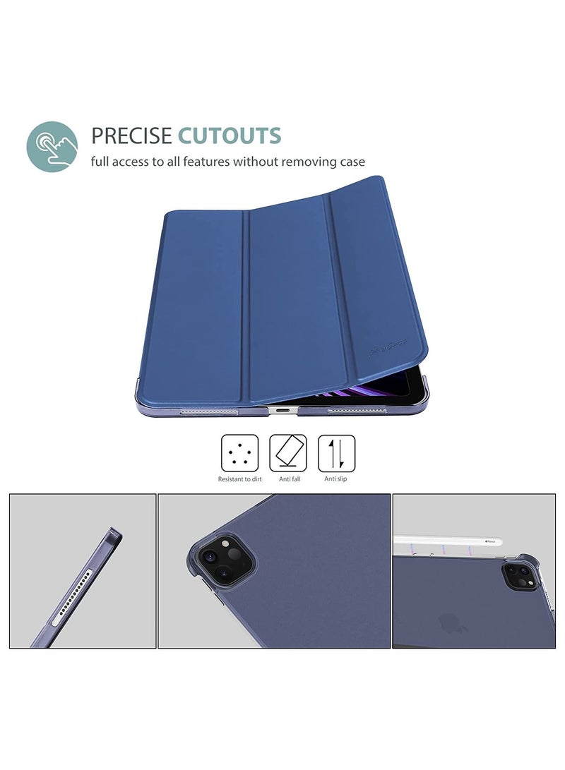 Procases iPad Pro 12.9 Case 2021 2020 2018, Slim Stand Hard Back Shell Smart Cover for iPad Pro 12.9" 5th Gen 2021/4th Gen 2020/3rd Gen 2018 -Navy - Image 5