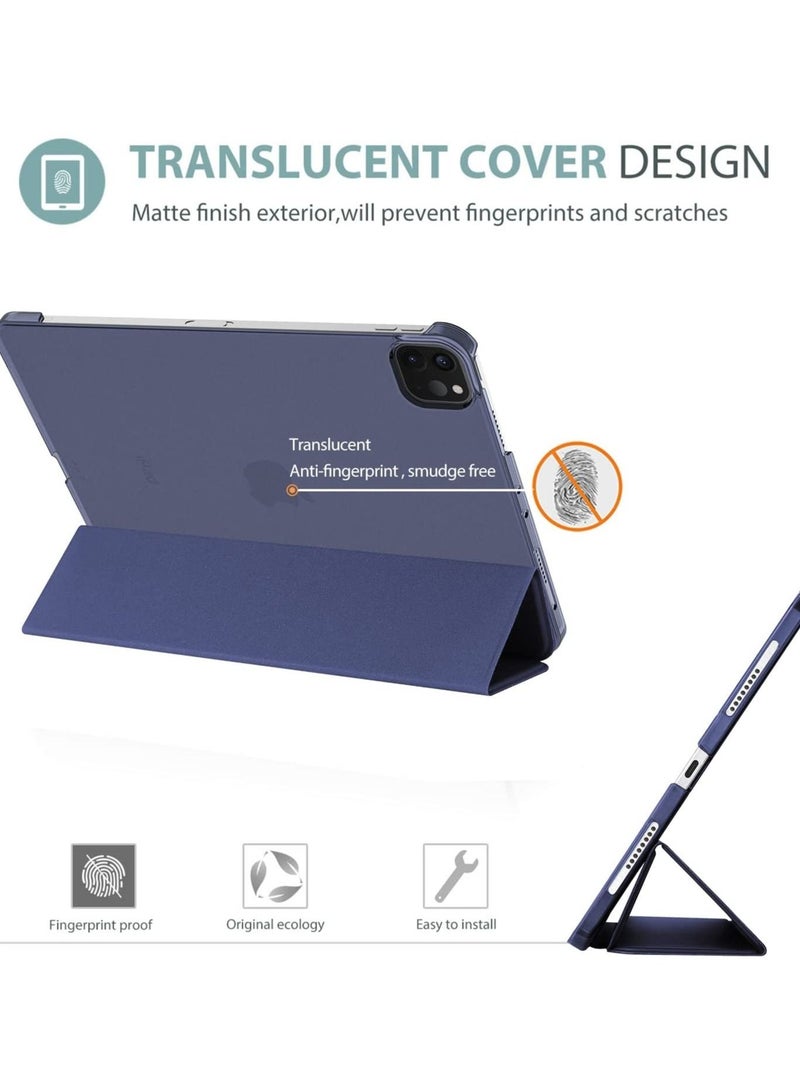 Procases iPad Pro 12.9 Case 2021 2020 2018, Slim Stand Hard Back Shell Smart Cover for iPad Pro 12.9" 5th Gen 2021/4th Gen 2020/3rd Gen 2018 -Navy - Image 3