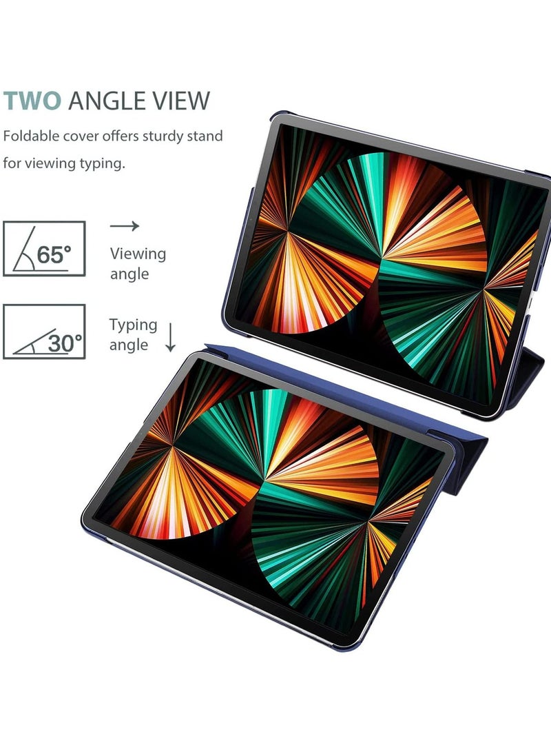 Procases iPad Pro 12.9 Case 2021 2020 2018, Slim Stand Hard Back Shell Smart Cover for iPad Pro 12.9" 5th Gen 2021/4th Gen 2020/3rd Gen 2018 -Navy - Image 4