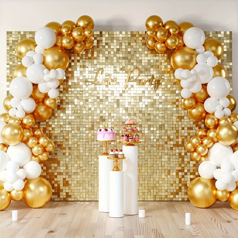 12 Pink Square Shiny Background Boards Wall Decoration for Birthday Wedding Party Decor - Image 4