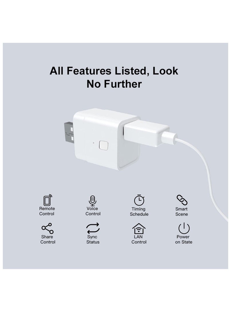Generic - Tuya Micro DC 5V USB Smart WiFi Adaptor For USB Devices, DIY Smart Home Wireless USB Adaptor, APP Remote Control, Compatible With Alexa and Google Home For Voice Control, White - Image 1