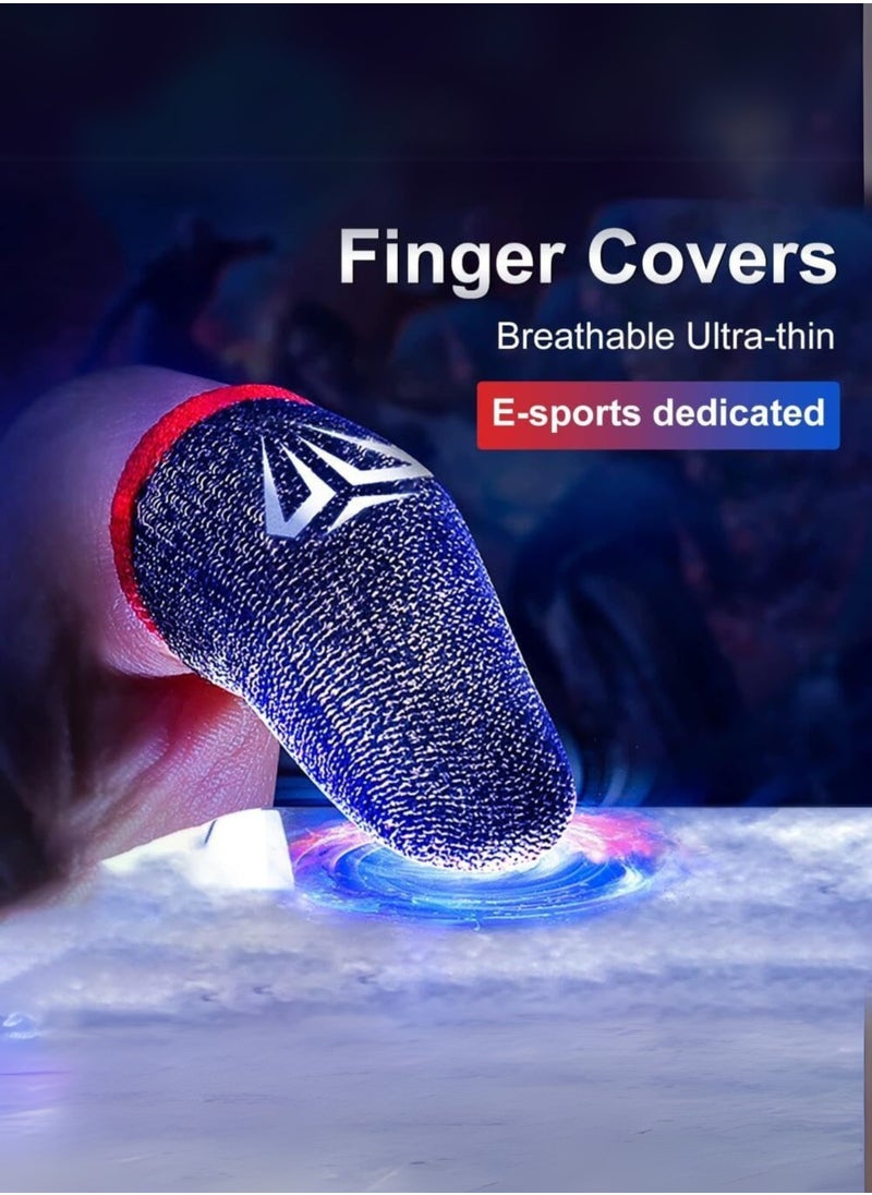 KASTWAVE 4-Piece Mobile Gaming Finger Sleeves – Sweatproof, Anti-Slip, Ultra-Thin Conductive Fabric for PUBG, Free Fire & Call of Duty  - Image 3