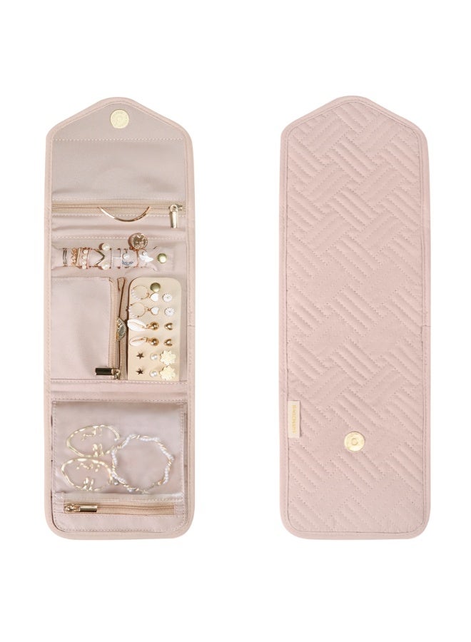 BAGSMART BAGSMART Soft Pink Peri Folding Jewelry Organizer  - Image 1