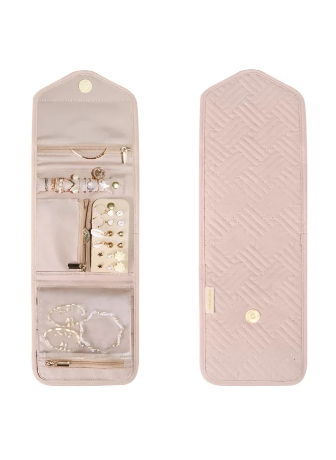 باج سمارت BAGSMART Soft Pink Peri Folding Jewelry Organizer