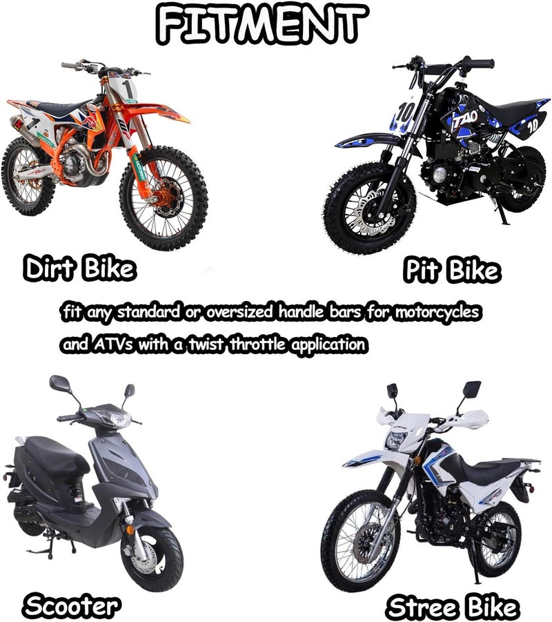 APPYU Motorcycle Grips 7/8" Dirt Bike Grip Pillow Top Grips Rubber Anti-Slip Universal Handlebar Racing Grip for Motocross ATV - Image 3