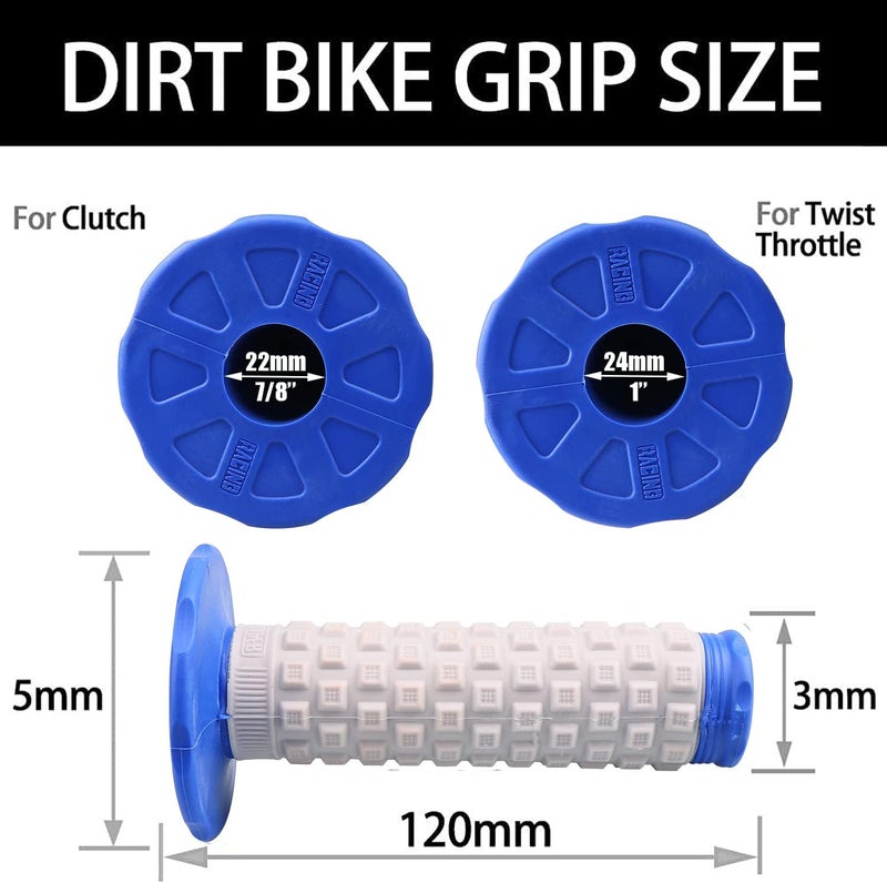 APPYU Motorcycle Grips 7/8" Dirt Bike Grip Pillow Top Grips Rubber Anti-Slip Universal Handlebar Racing Grip for Motocross ATV - Image 2