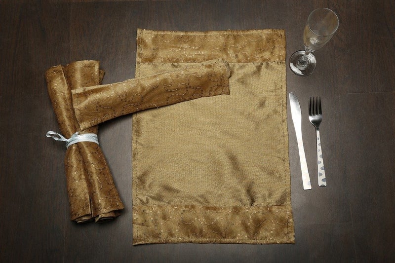 Dekor World Squence Beige Place Mat (Pack of 6) - Image 5
