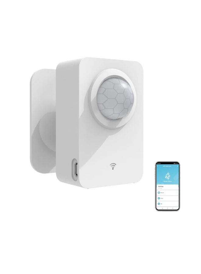 تويا Smart TUYA Wi-Fi Motion Sensor, Wireless PIR Motion Detector With App Notification Alert And Large Area Detection, Battery Or USB Powered, Contact Sensor For Home Security And Smart Home Automation - Image 1