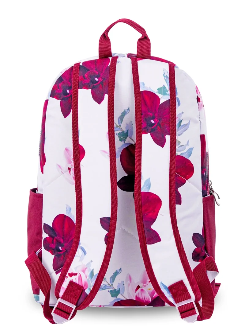 Nova White Nova Flower1 18-Inch School Backpack for Girls, School Bag for Women | Best Price UAE