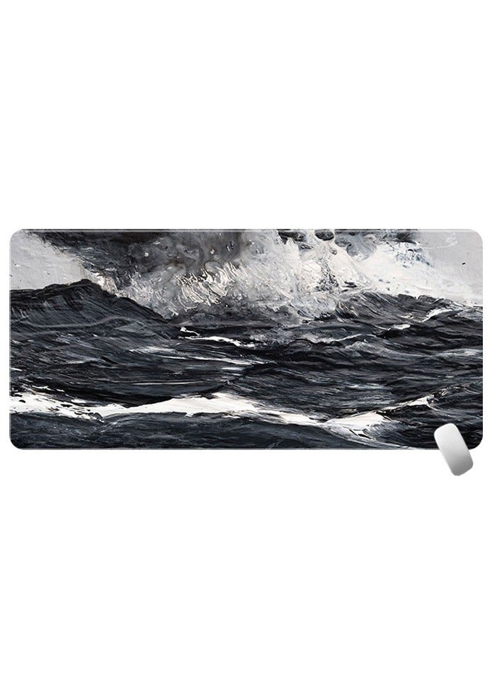 Large Gaming Mouse Pad 800x300 Stitched Edges Smooth Cloth Surface Non-Slip Rubber Base Waterproof Mousepad 3MM Thick - Image 4