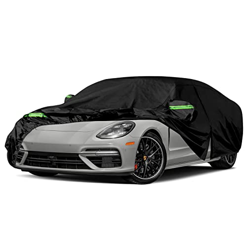 SPORTULI Waterproof Car Cover Replace for 2010-2025 Porsche Panamera, 6 Layers All Weather Full Car Covers with Zipper Door & Windproof Bands for Snow Rain Dust Hail Protection (Panamera) - Image 1