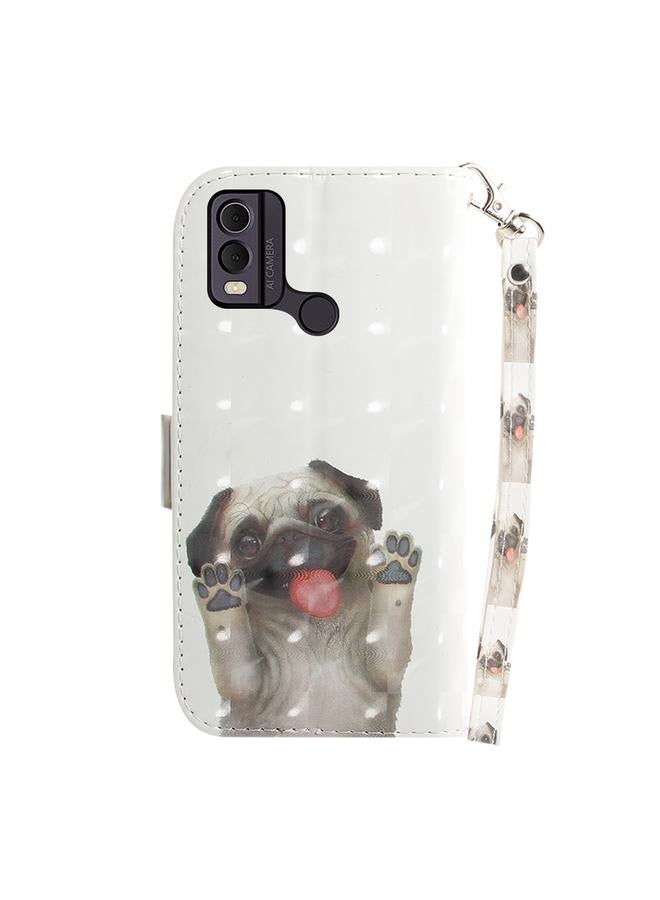 S-TOP Case For Nokia C22 3D Colored Horizontal Flip Leather Phone Case - Image 3