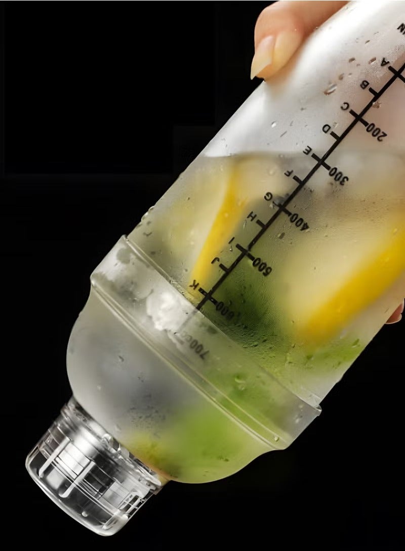 ح واحة كوب شاكر بلاستيكي شفاف من مادة ABS سعة 700 مل للقهوة، سهل التنظيف، آمن للاستخدام في غسالة الأطباق، خالٍ من مادة BPA، 5.74 سم × 23.5 سم - Image 3