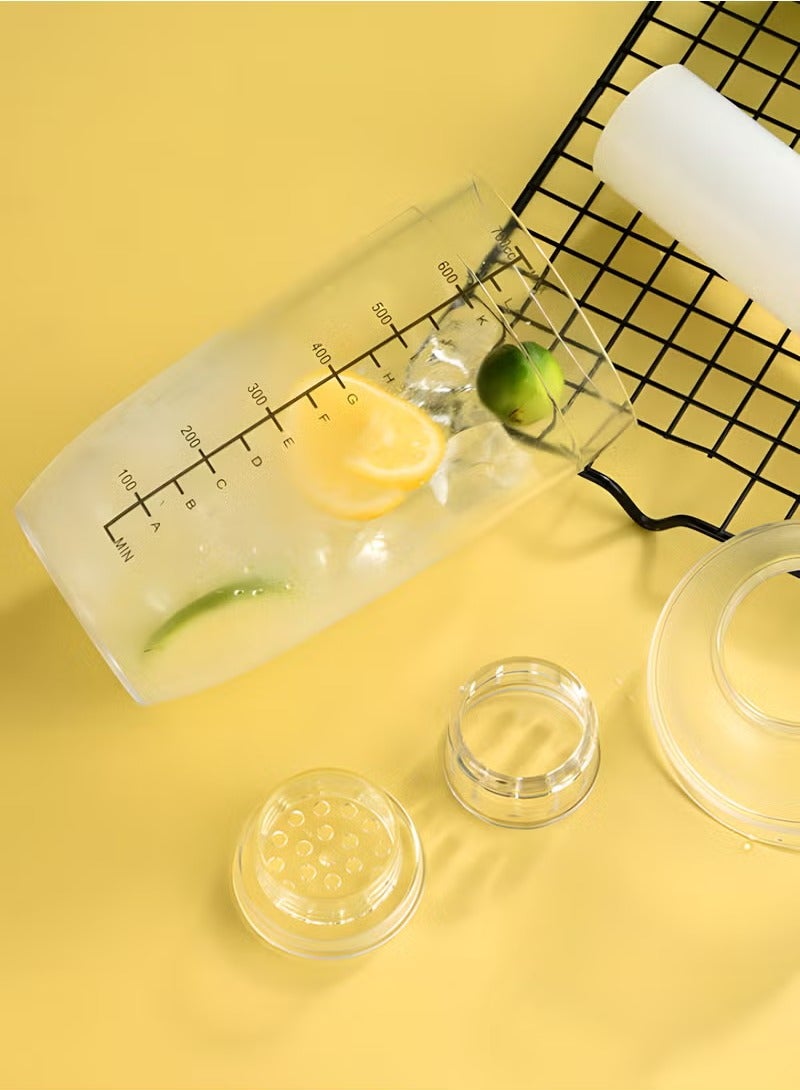 ح واحة كوب شاكر بلاستيكي شفاف من مادة ABS سعة 700 مل للقهوة، سهل التنظيف، آمن للاستخدام في غسالة الأطباق، خالٍ من مادة BPA، 5.74 سم × 23.5 سم - Image 4