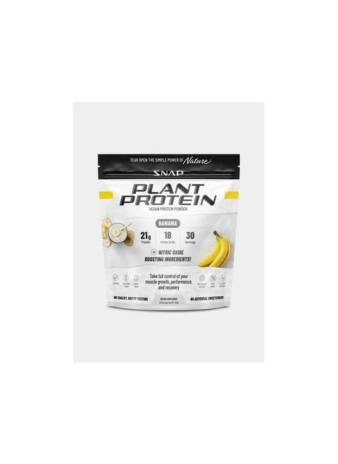Plant Protein Vegan Protein Powder Banana21g Protein 18 Amino Acids 30 Servings + Nitric Oxide