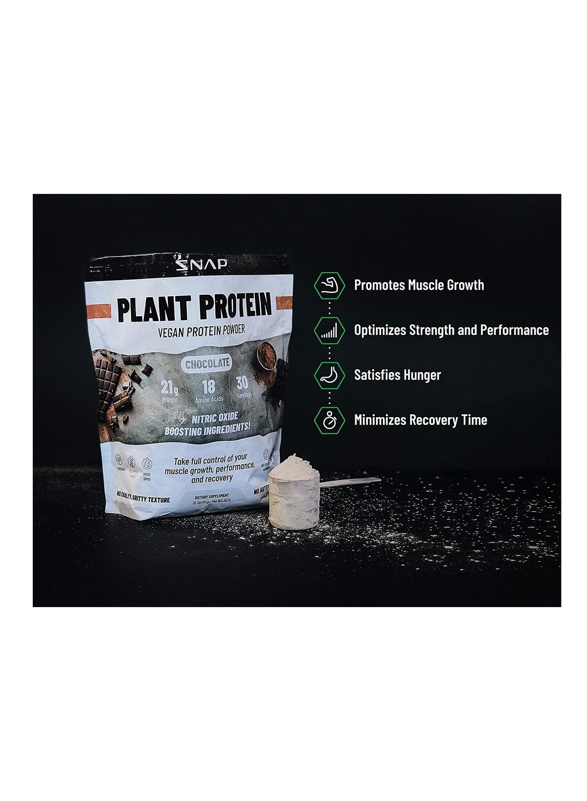 Snap Supplements Banana Plant Protein Vegan Protein Powder 30 Servings