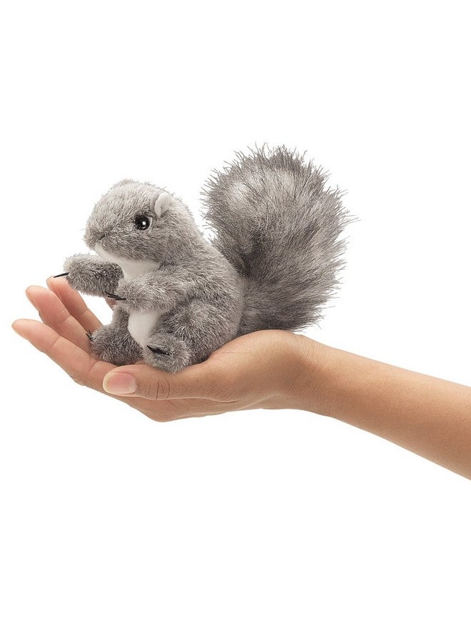Folkmanis Mini Gray Squirrel Finger Puppet, 1 EA - Image 1