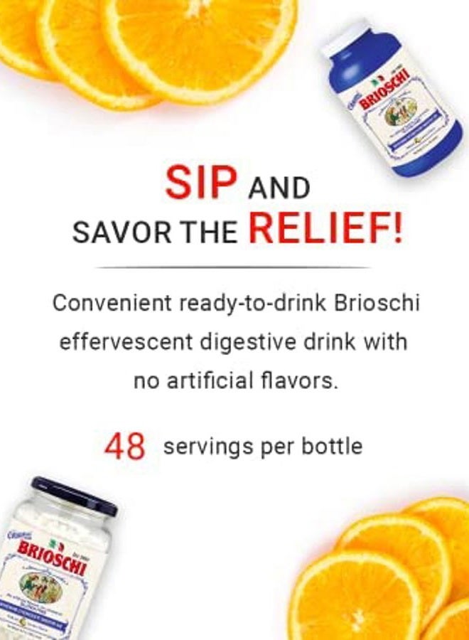 Brioschi Italian Lemon Flavored Refreshing Effervescent | Digestive Aid, Heartburn, Upset Stomach, Acid Indigestion | Gluten Free, No Colorants, No Artifictial Flavors | 8.5 oz Glass - Image 4