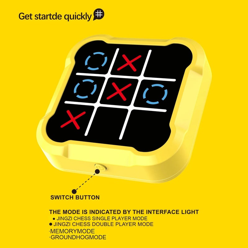 Y&D Electronic Tic-Tac-Toe Board Game 4-in-1 Set - Portable Strategy Game with X & O Letters - ABS Material - Indoor Party Fun - Image 5