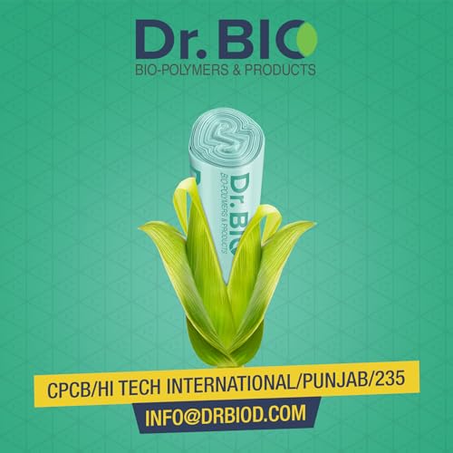 Dr.Bio Dr. Bio Compostable Biodegradable Eco Friendly Garbage Bags 21 X 19 Inches (Medium) 90 Count Bags (6 Rolls) Dustbin Bag/Trash Bag With Leak Resistant - Green Color Cpcb Certified - Image 4