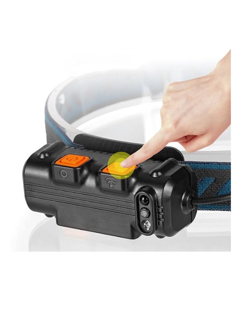 BONAI Rechargeable Head Torch 5000 Lumen LED Headlamp 230° Wide Beam 6 Lighting Modes Adjustable Zoomable Light for Repair work Caving Hiking Camping Fishing  Cycling Running and more (W678-2)  - Image 4