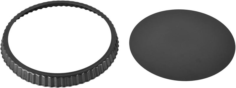 Pssopp Round Tart Pan, Removable Bottom Non Stick Tart Pan, Fluted Quiche for Baking and Serving Delicious ([Thickened] 13-inch live bottom pie plate) - Image 3