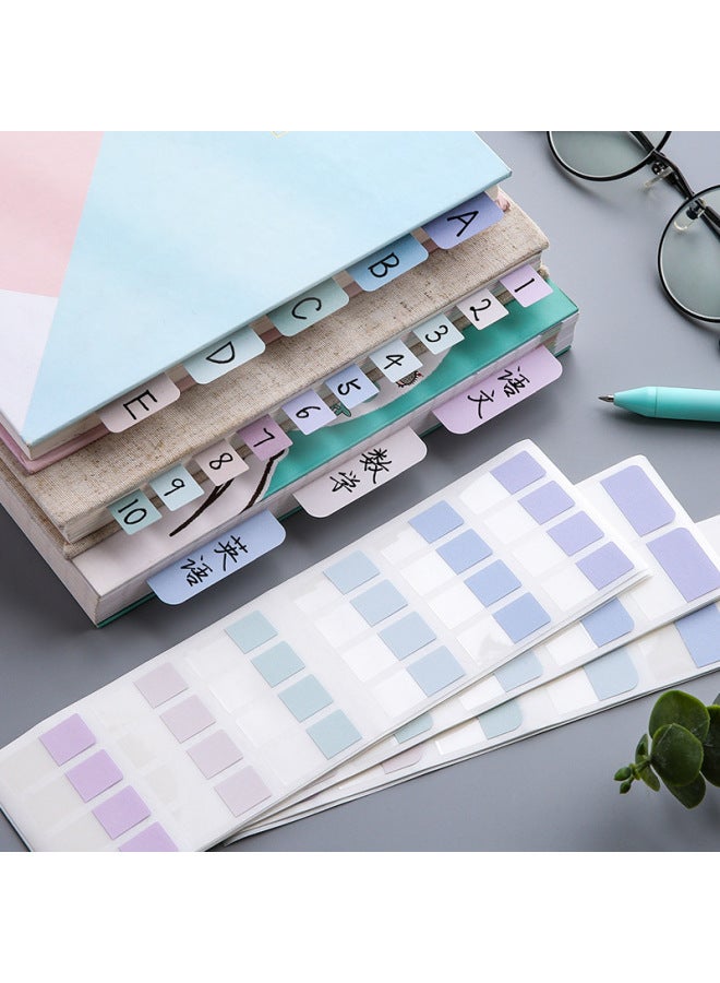 YILI Morandi Student Classification Writing Index Sticker Label Sticker Sticky Note Color Fluorescent Sticker Signature Paper Cable Sticker - Image 3