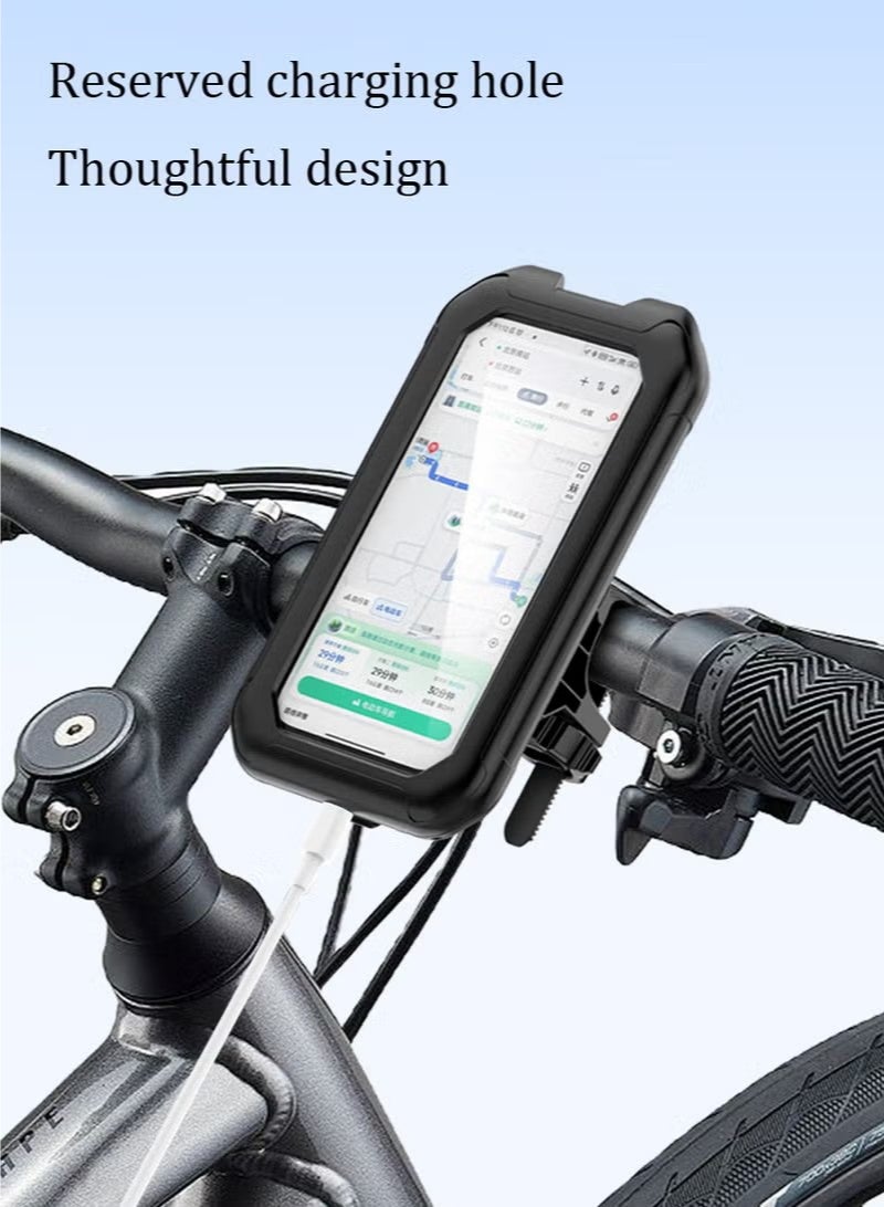 إكس ليفيل دراجة حامل الهاتف المحمول ، دراجة نارية حامل الهاتف المحمول للماء 360 درجة التناوب العالمي حامل الهاتف المحمول دراجة 4-6.9 بوصة الهاتف الذكي - Image 4