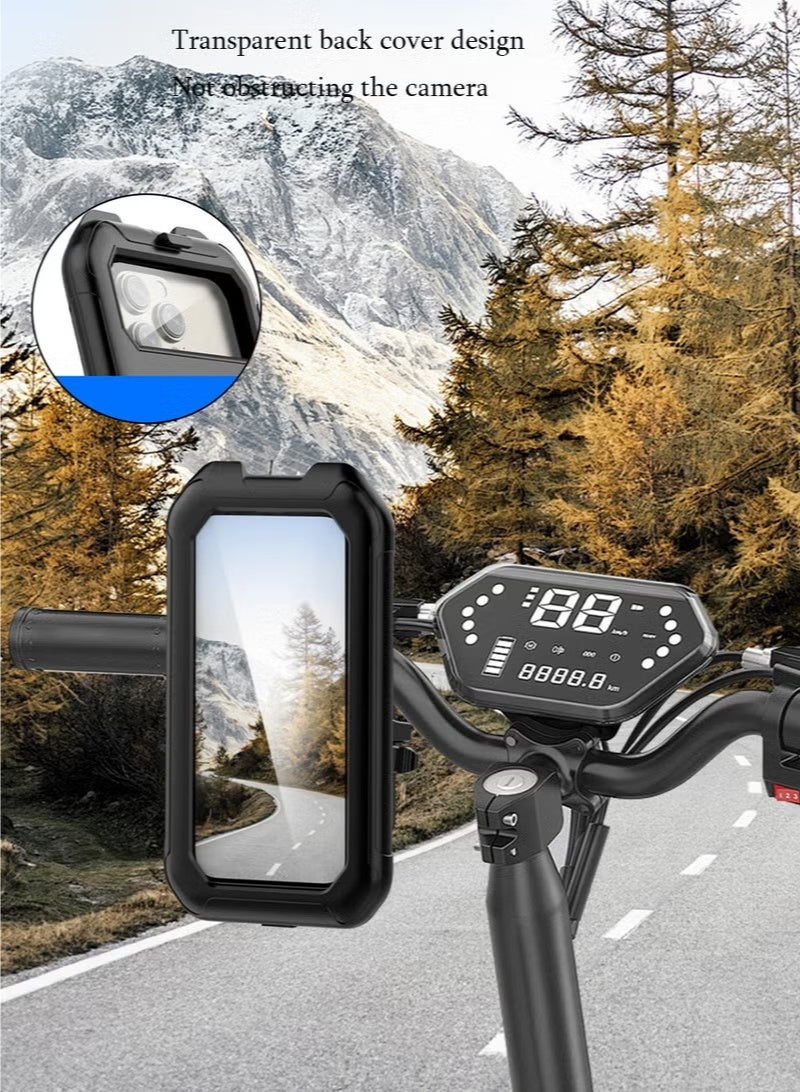 إكس ليفيل دراجة حامل الهاتف المحمول ، دراجة نارية حامل الهاتف المحمول للماء 360 درجة التناوب العالمي حامل الهاتف المحمول دراجة 4-6.9 بوصة الهاتف الذكي - Image 2