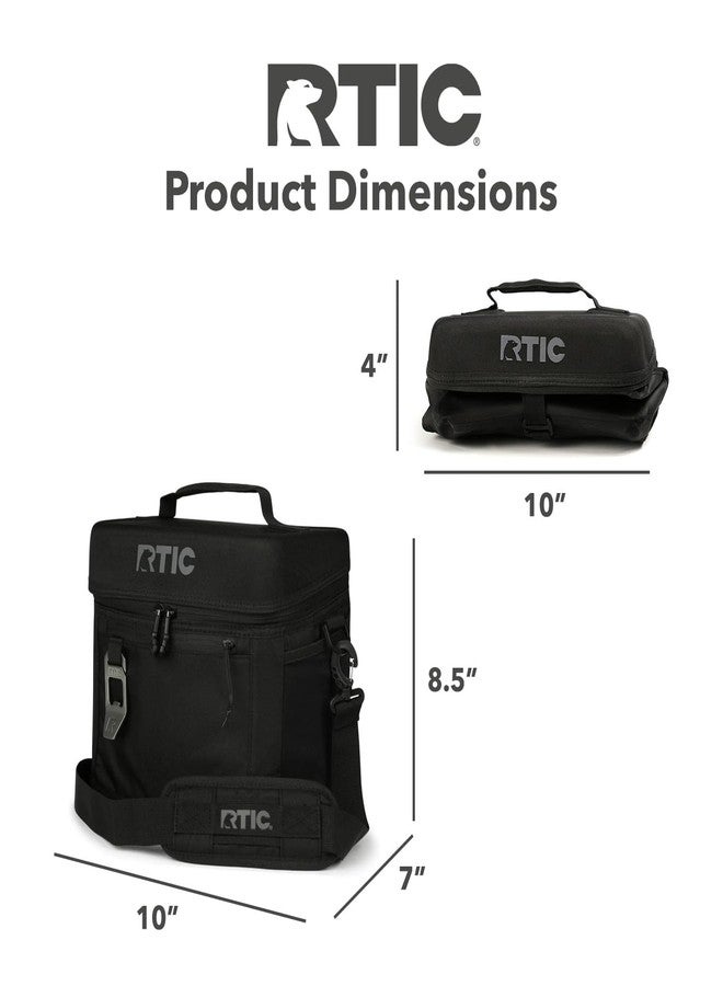 RTIC 8 Can Everyday Cooler, Soft Sided Portable Insulated Cooling for Lunch, Beach, Drink, Beverage, Travel, Camping, Picnic, for Men and Women, Black - Image 4