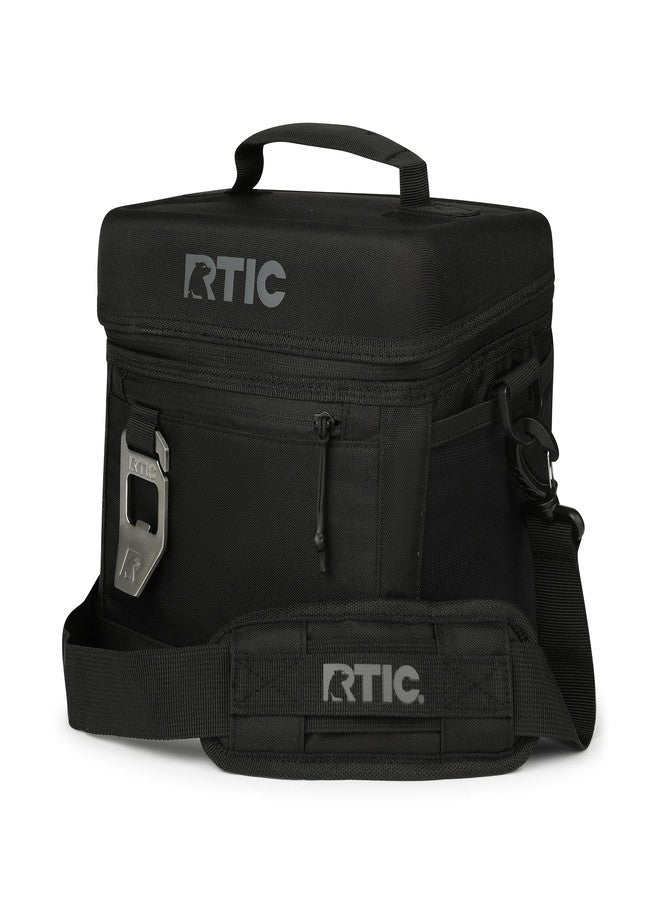 RTIC 8 Can Everyday Cooler, Soft Sided Portable Insulated Cooling for Lunch, Beach, Drink, Beverage, Travel, Camping, Picnic, for Men and Women, Black - Image 1