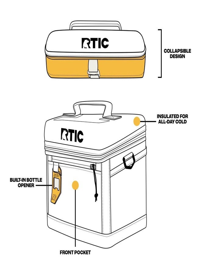 RTIC 8 Can Everyday Cooler, Soft Sided Portable Insulated Cooling for Lunch, Beach, Drink, Beverage, Travel, Camping, Picnic, for Men and Women, Black - Image 5