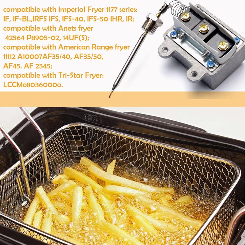 WIRELEL 1177 high limit thermostat fryer switch for Fryer 38 Mpt Stuff Box LCCM2003000 Gas Fryer 301030005 HiLimit Compatible With Atosa Catering Equipment - Image 5