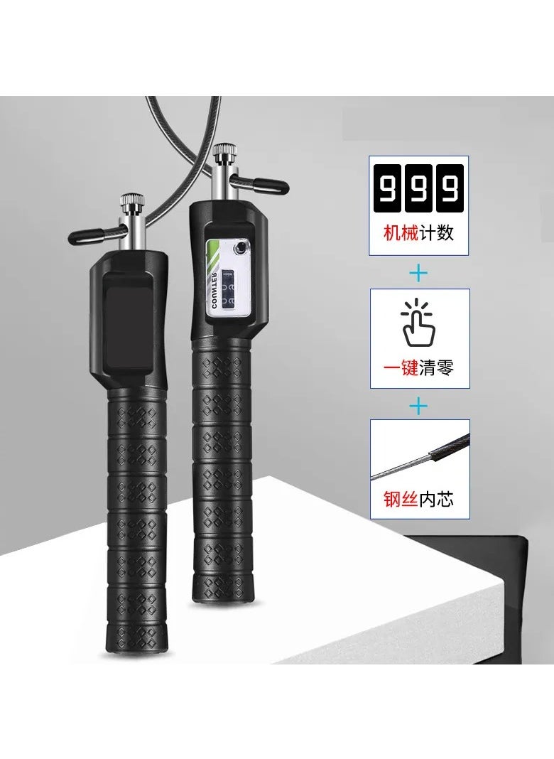 Jump Rope - حبل عالي الجودة للتدريب الخالي من التشابك، مقابض ذكية من الفوم مع محمل كروي - مثالي للتدريب السريع والتحمل حبل نط (ازرق) - Image 1