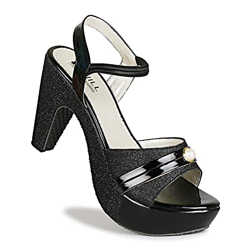 Denill WOMEN FASHION BLOCK HEELS UK- 5 Black - Image 2