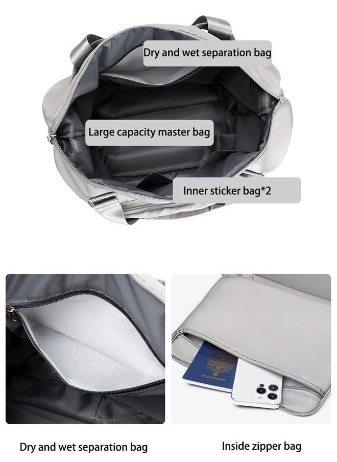 DUNISO - Sports Gym Bag with Wet Pocket & Shoes Compartment, Weekender Overnight Bag for Travel Gym Yoga Travel Duffel Bag for Men and Women Lightweight - Image 1