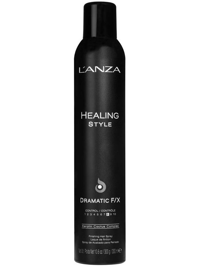 L'anza Healing Style Dramatic F/X Hair Spray, Strong Hold Hair Styling Spray, Sulfate Free Anti Humidity & Heat Protection, Keratin Complex Anti Frizz Hairspray, Vegan Hair Styling Product - Image 1