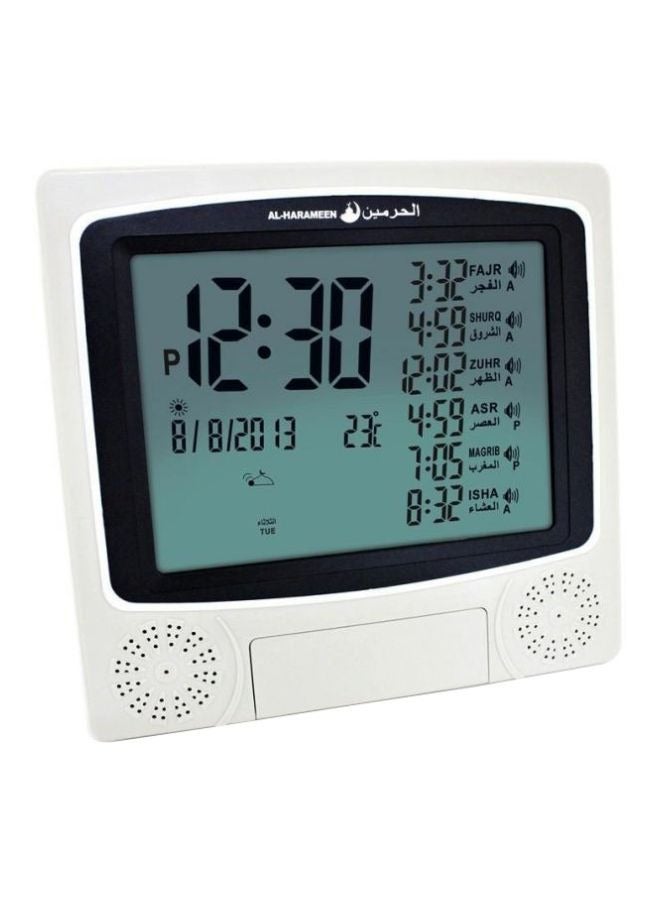 Digital Desk Azan Clock,Al-Harameen,Azan Clock,Prayer Times Table Clock,Digital Alarm,HA-4010  - Image 2