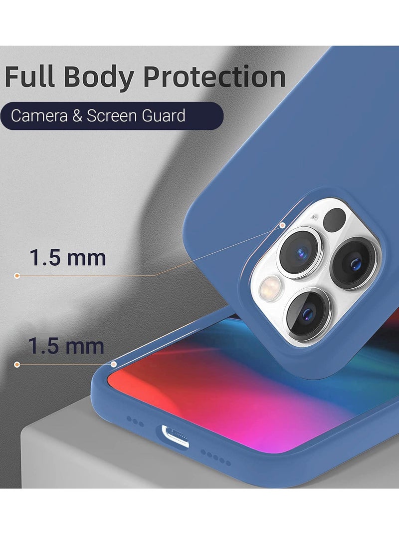 BORTONY iPhone 13 Pro Case Liquid Silicone Anti Scratch Anti Fingerprint Soft Silky Touch Shockproof Protective Cover for Apple iPhone 13 Pro - Image 3