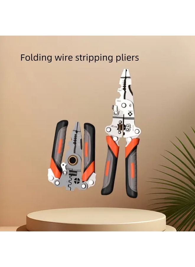 Heavy Duty Folding Wire Stripper Pliers Multi Functional Electrician Tool 1pc - Image 3