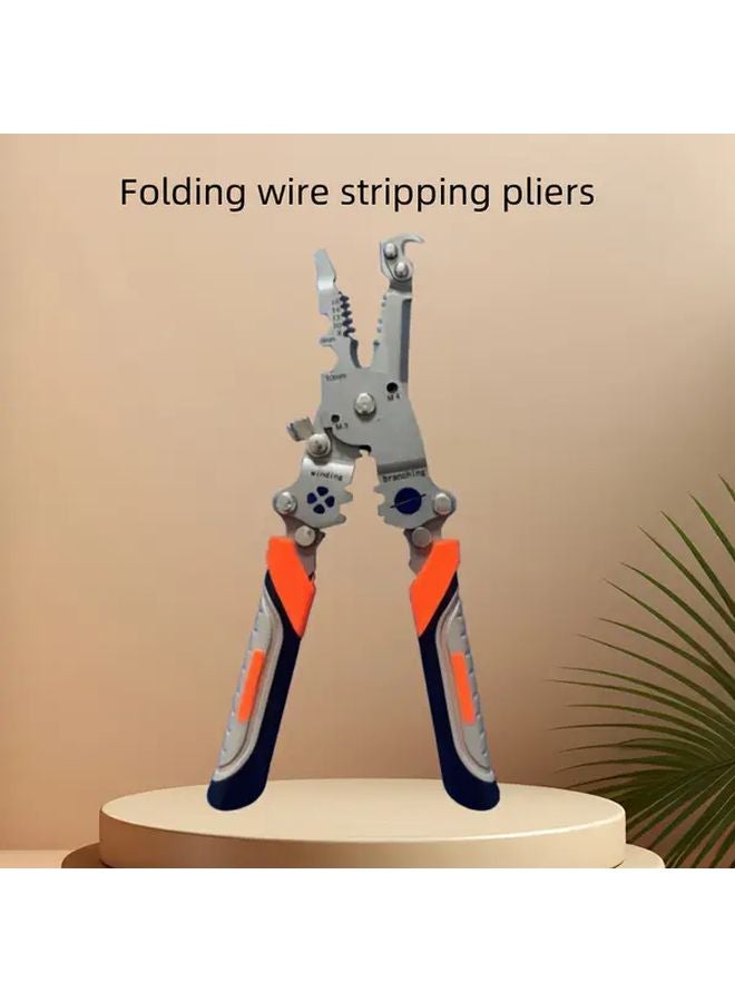 Heavy Duty Folding Wire Stripper Pliers Multi Functional Electrician Tool 1pc - Image 1