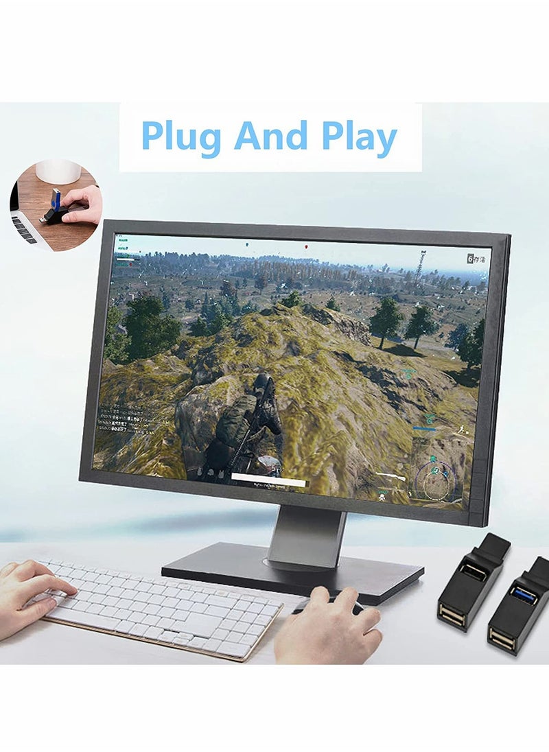 Excefore - USB Hub 3.0 3 Port High-Speed Splitter Plug and Play Bus Powered for Notebook PC USB Flash Drives Mobile Hard Disk Keyboard Mouse Mobile Hdd Printer for All USB Devices Easy to Work Outside - Image 1
