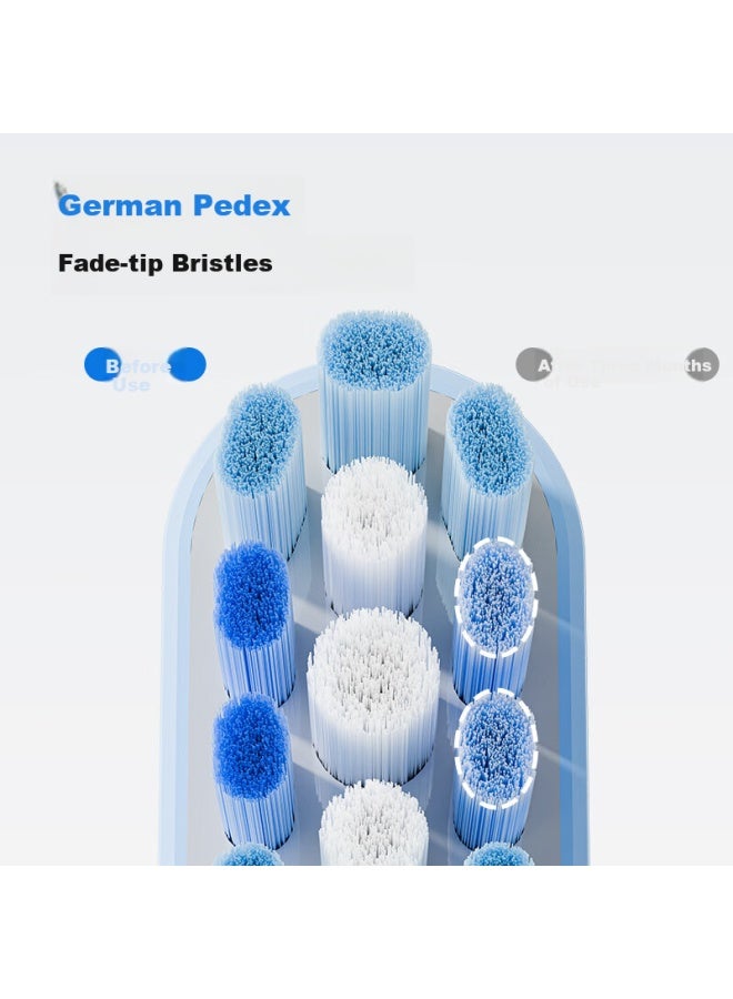 JD.com Jd Jingzao Cleaning Electric Toothbrush Heads - 3 Pack, Rubber-coated Shock-absorbing Antibacterial Bristles, Compatible With Jd Jingzao Vibration Electric Toothbrush Jz9 And Electric Toothbrush Lite - Image 3