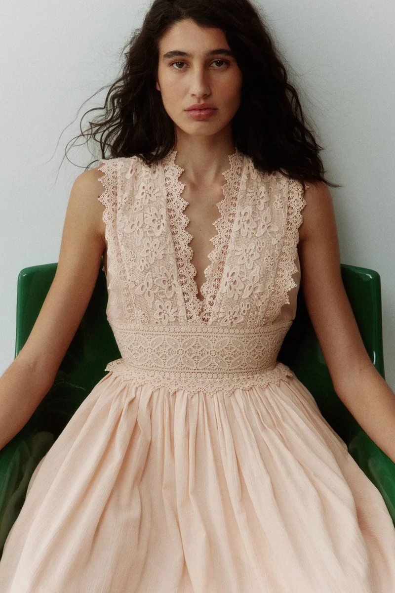 H&M Lace-bodice dress