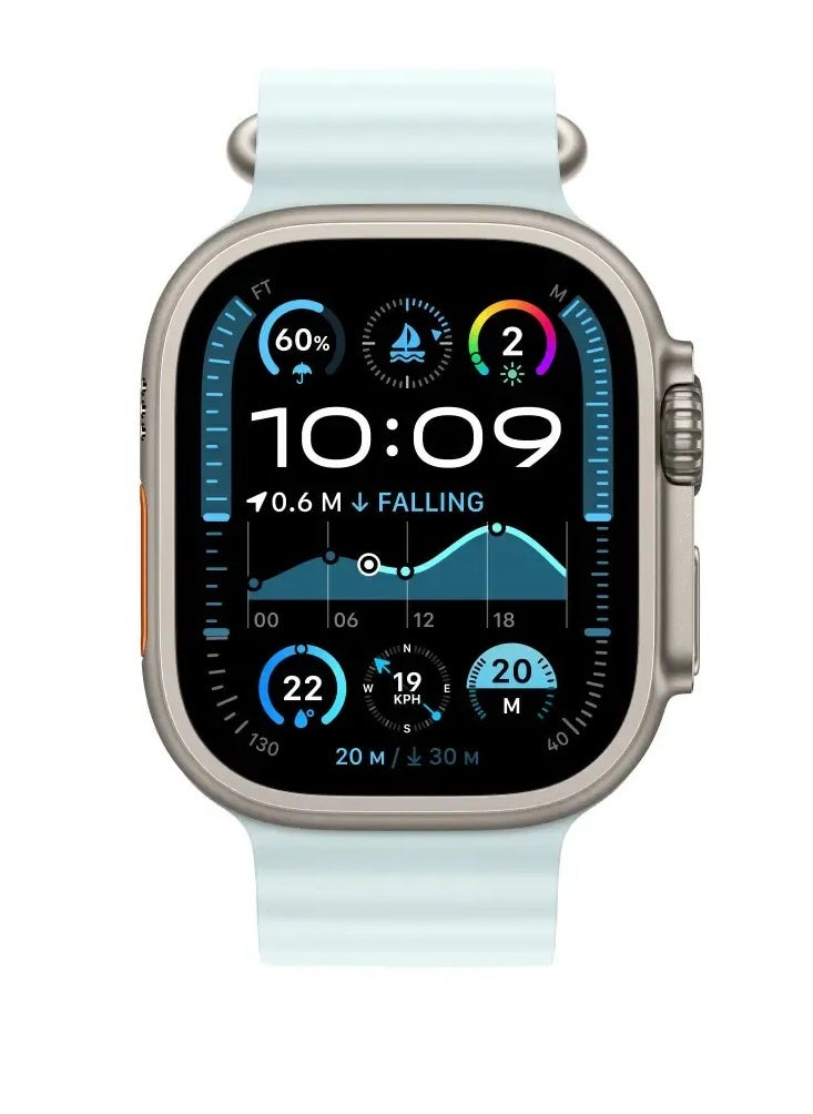Generic "Ocean Band Silicone Strap for Smart Watch 42/44/45/49mm, Compatible with Series 9/8/7/6/5/4/3/2/1/SE, Sport Outdoor for Men & Women"  - Image 1